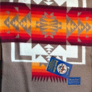 Pendleton Southwestern Pattern Sweater - Red, Orange, Yellow, Gray